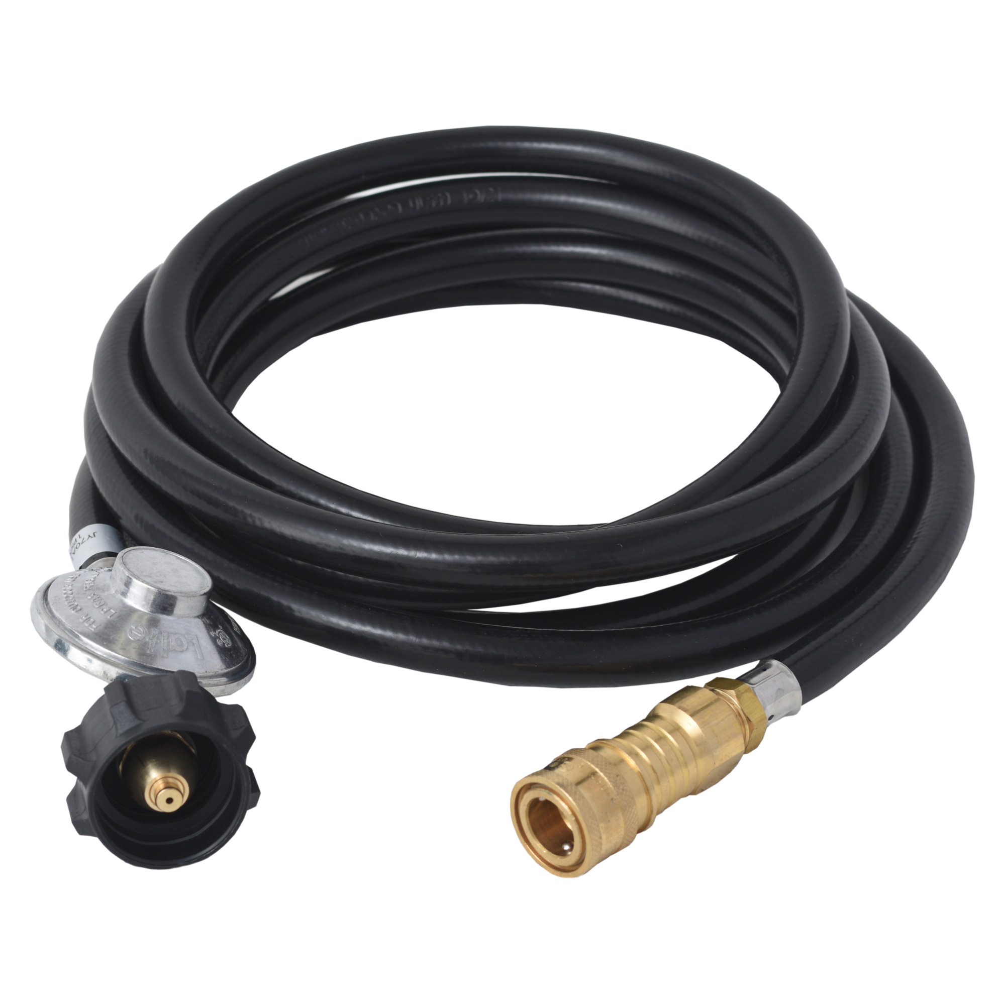 Flame King 12ft. Quick-Connect Hose, Compatible with Big Buddy Mr. Heaters, Rubber